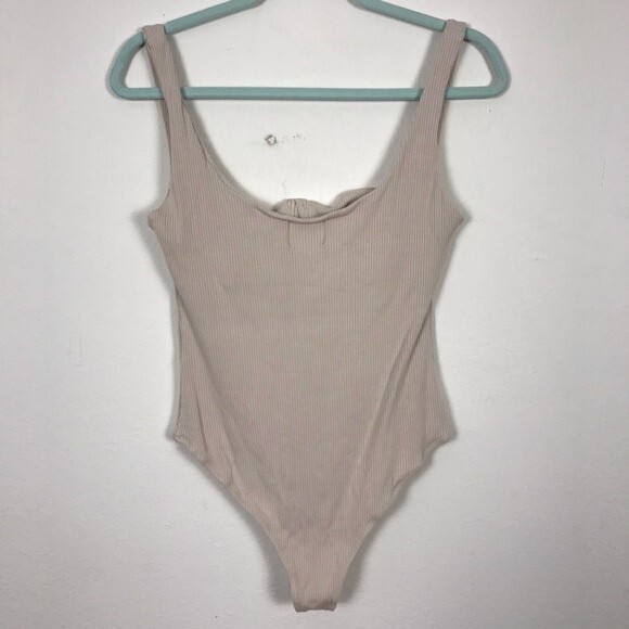 Princess Polly Kloye Bustier Ribbed Bodysuit- Tan- Size 12- Great Condition!!! - Picture 3 of 4